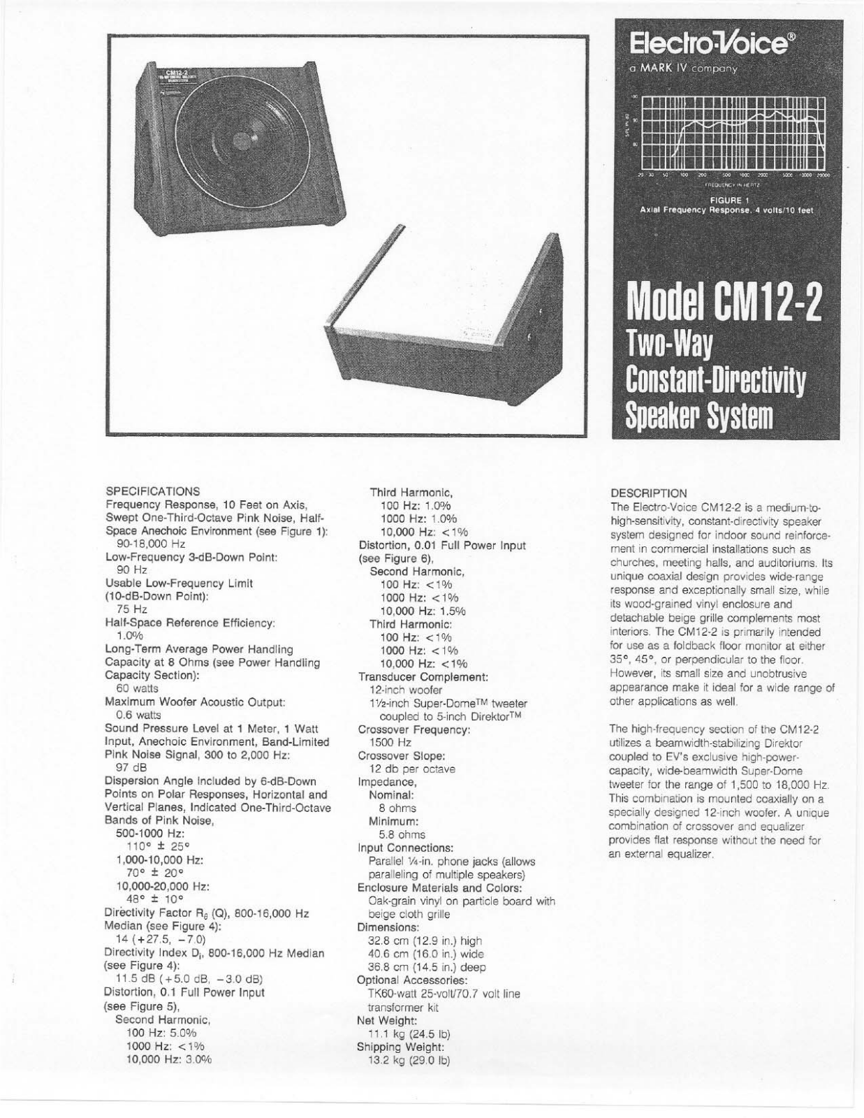 Electro-Voice CM12-2 User Manual