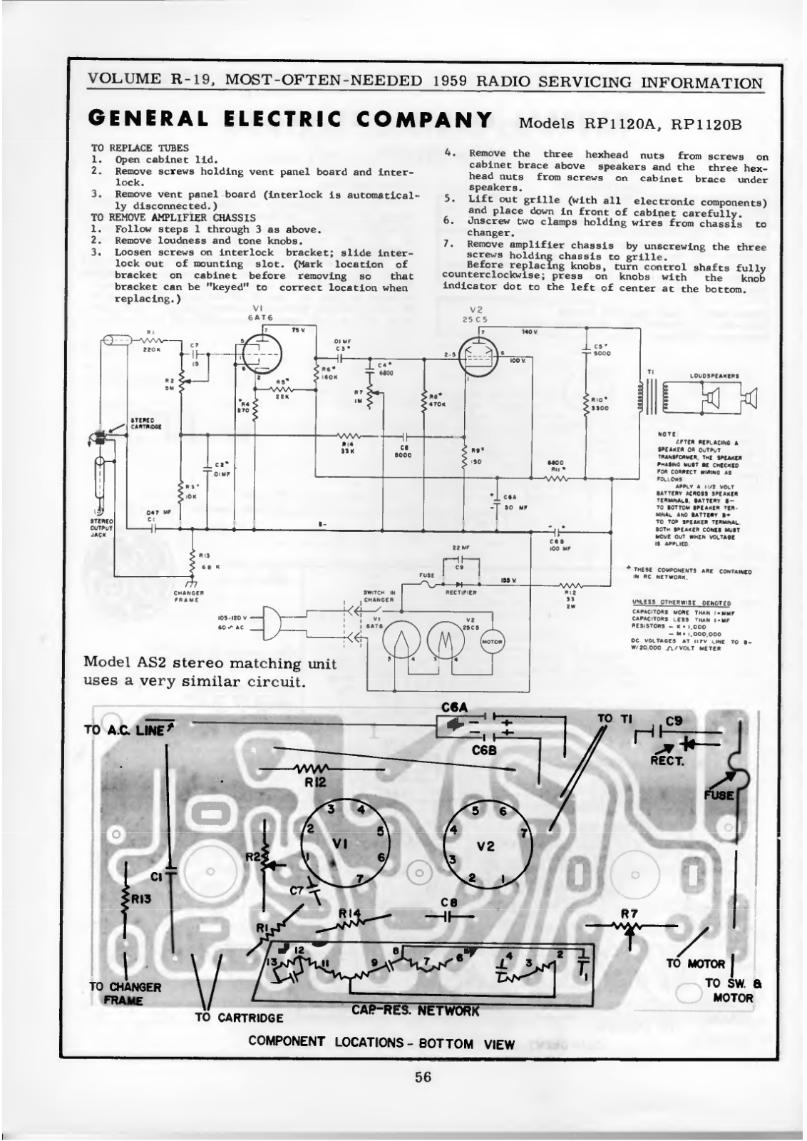 General Electric RP1120A-B Schematic