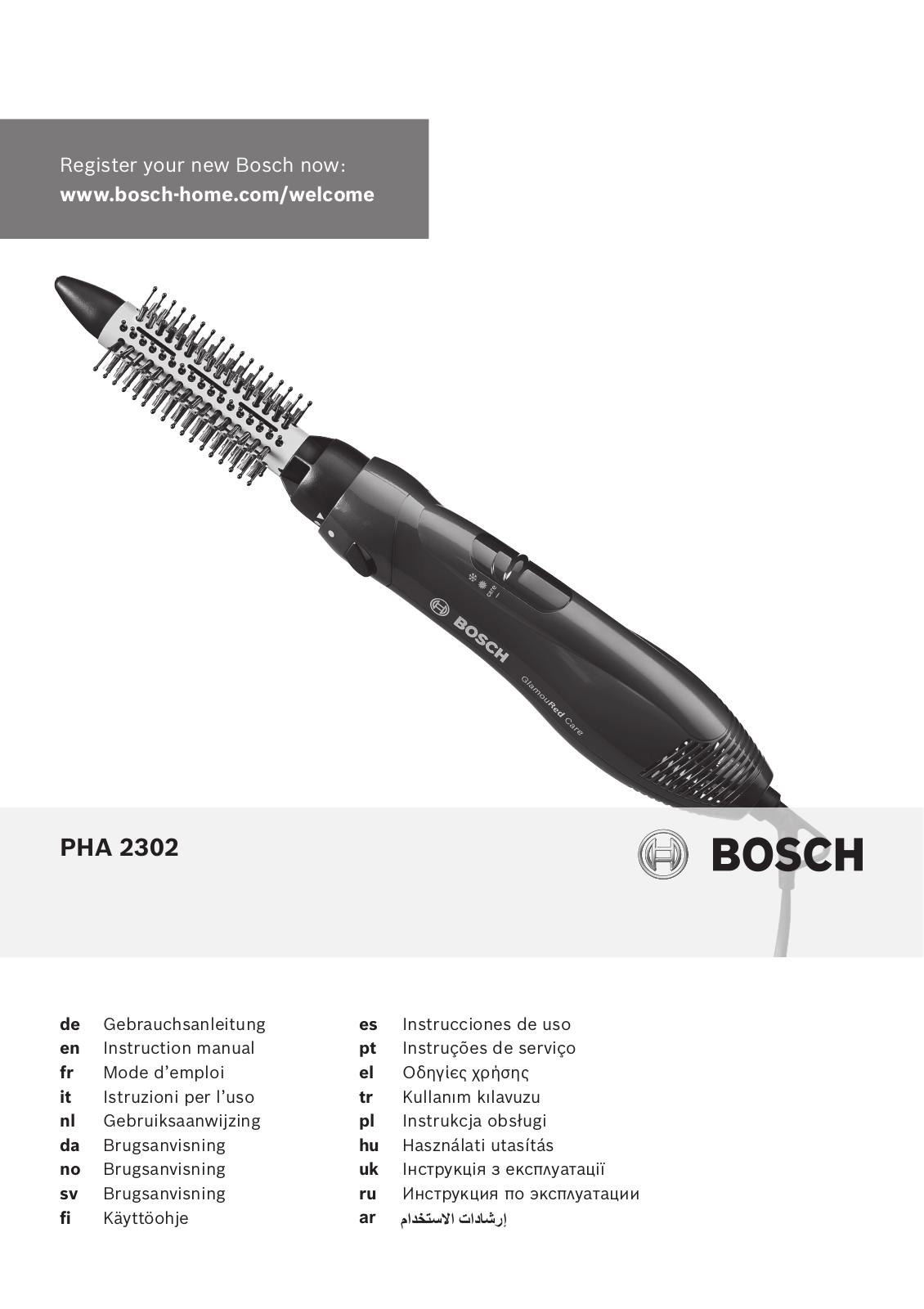 BOSCH PHA2302 User Manual