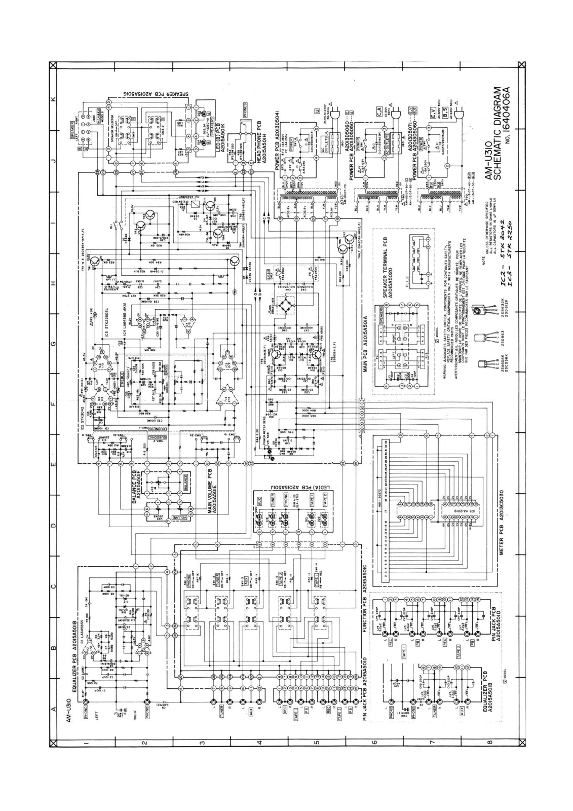 Akai AM-U310 Schematic