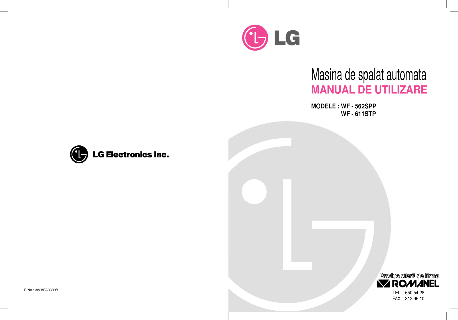 Lg WF-611STP, WF-562SPP User Manual