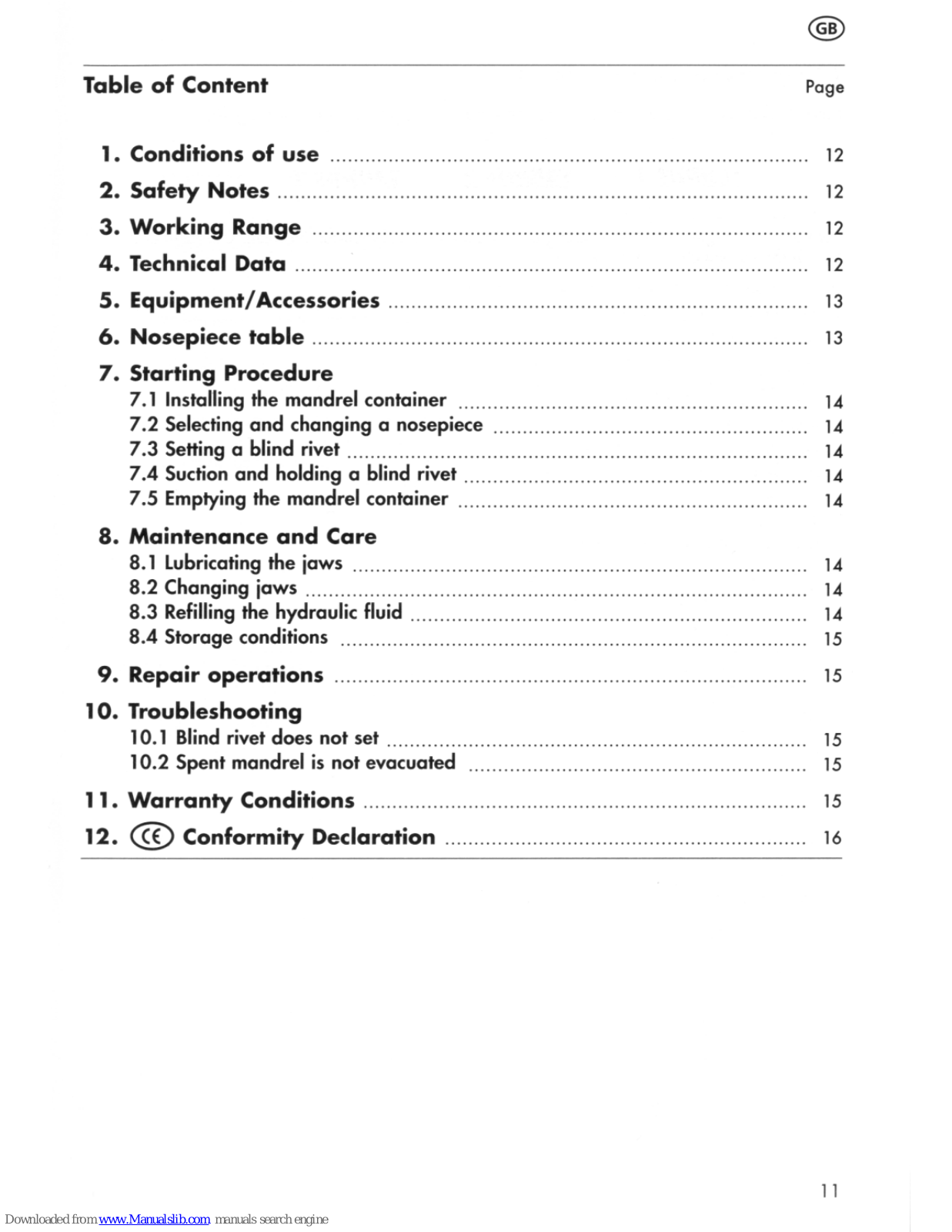 Gesipa taurus 1, taurus 2, taurus 3 User Manual - ManualMachine.com