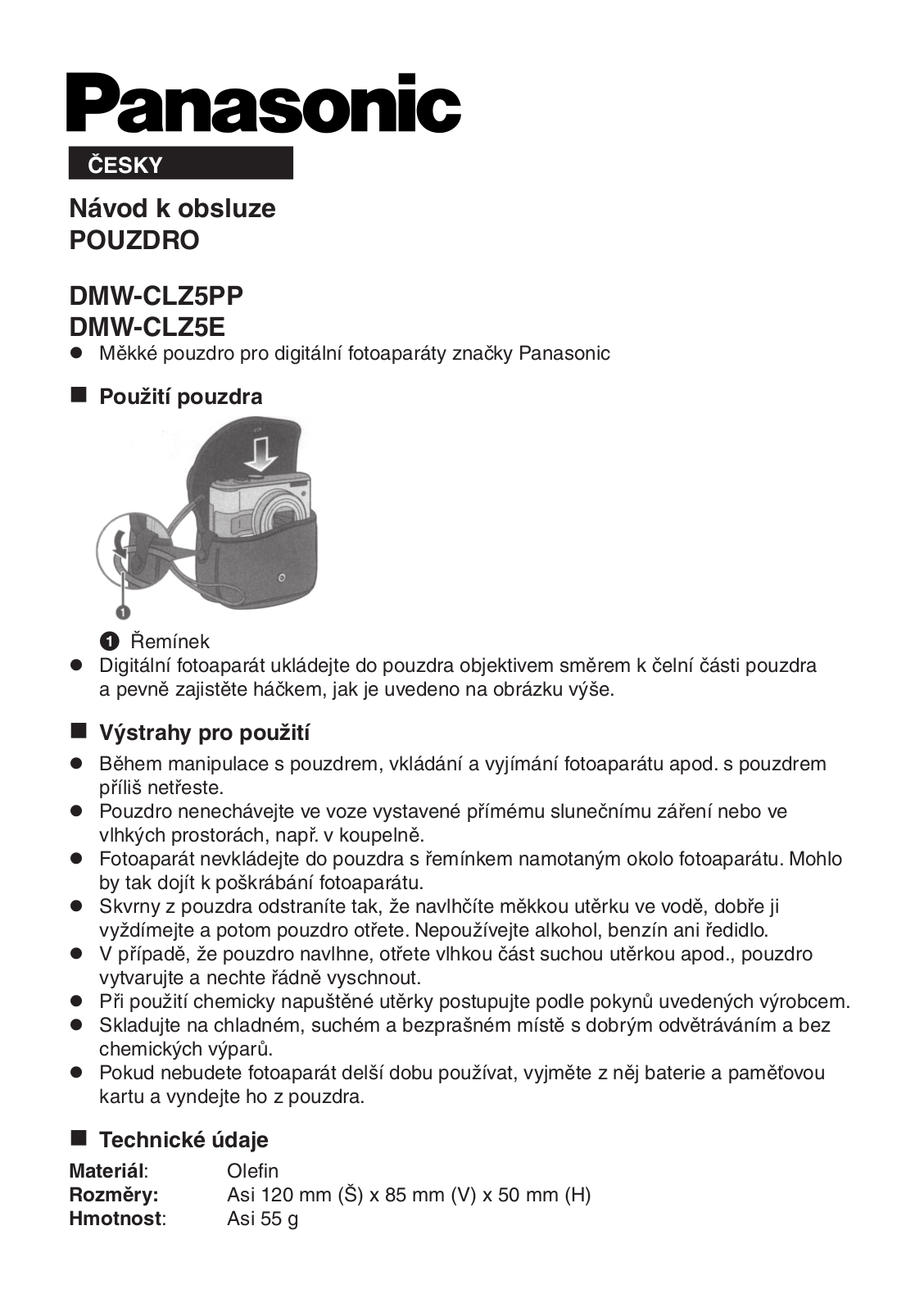 Panasonic DMW-CLZ5E User Manual