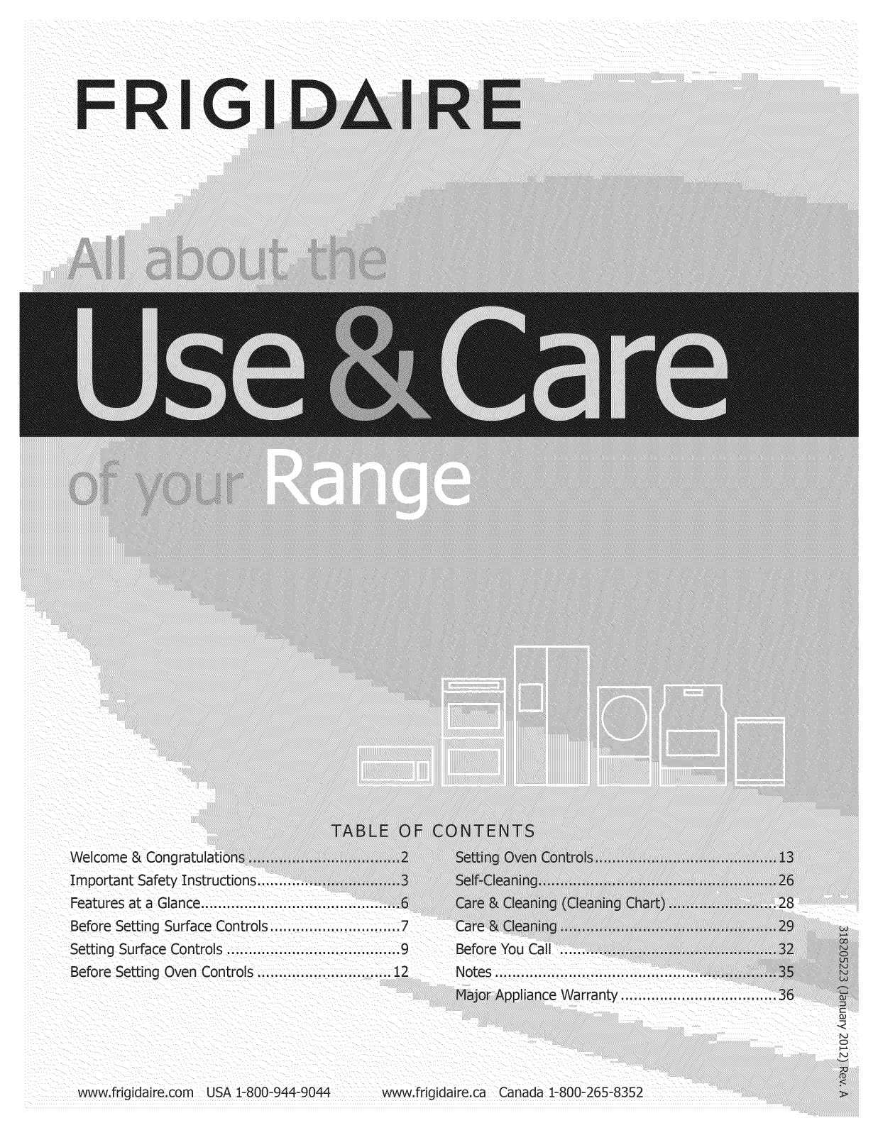 Frigidaire FGEF306TMWC, FGEF306TMWB, FGEF306TMFF, FGEF306TMFE, FGEF306TMFD Owner’s Manual