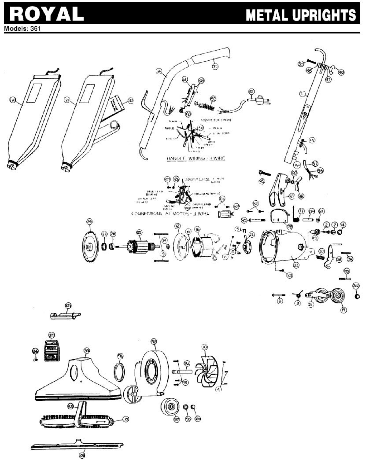 Royal 361 Parts List