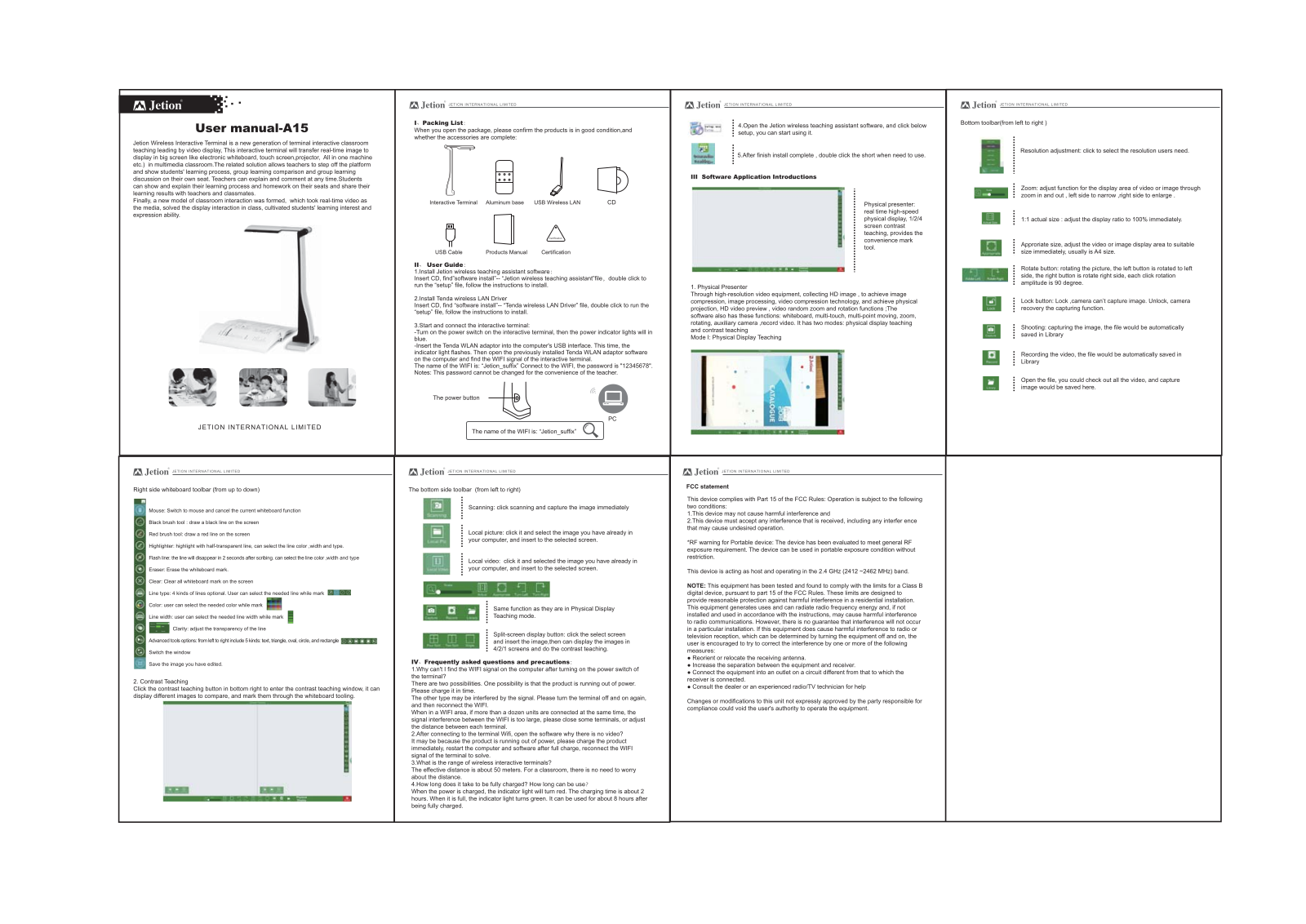 JETION A15 Users Manual