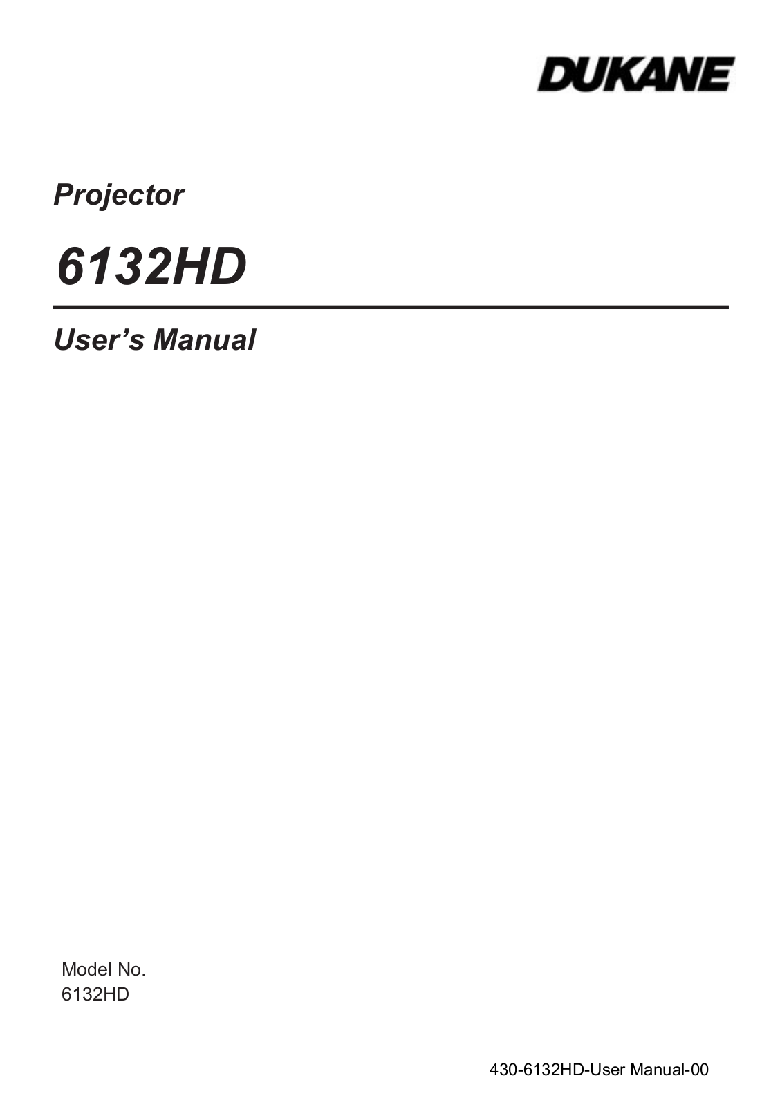 Dukane 6132HD User Manual