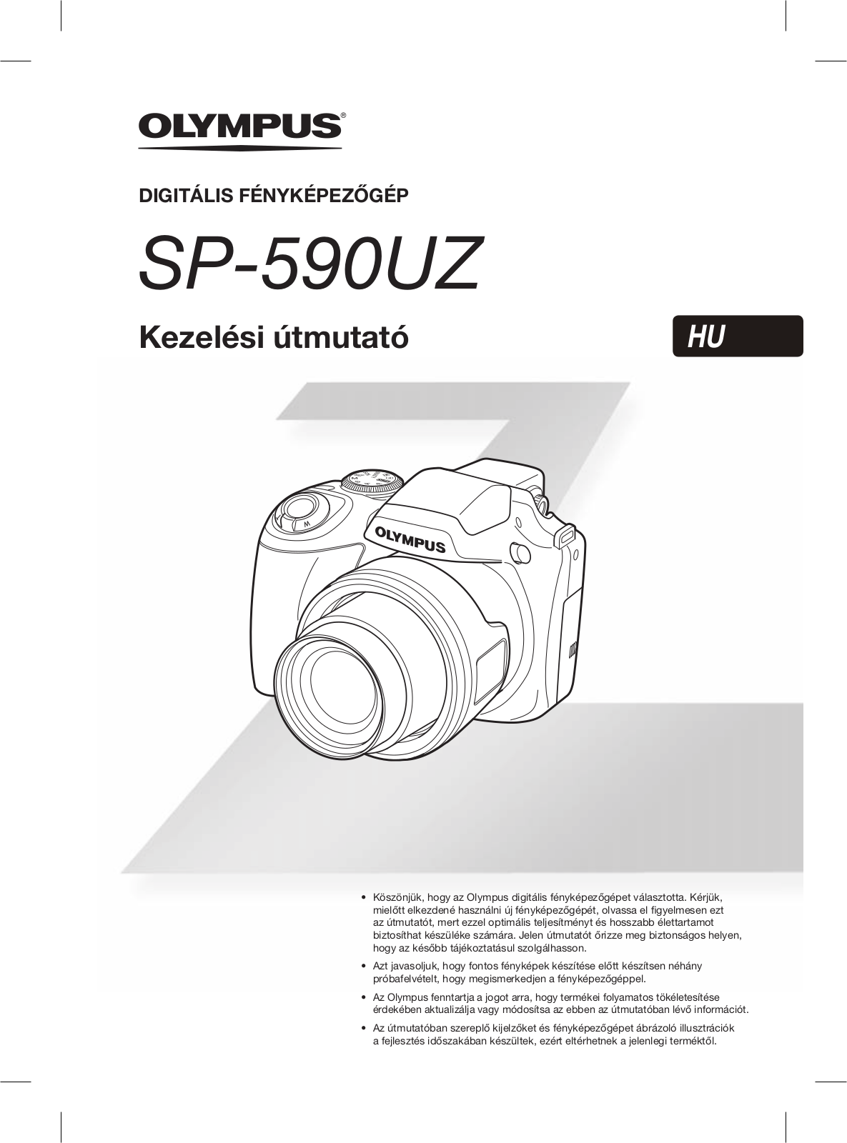 OLYMPUS SP-590UZ User Manual