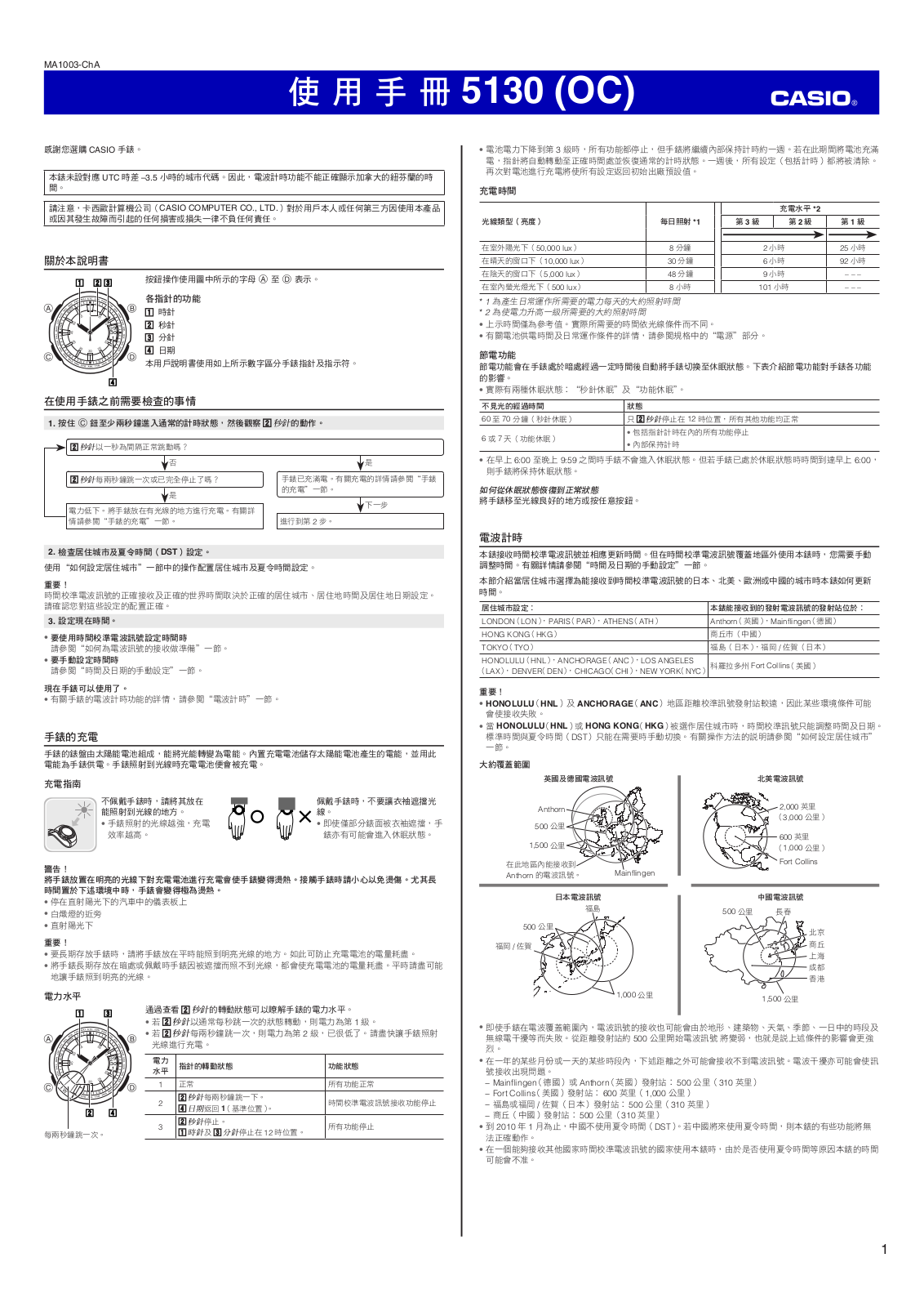 CASIO 5130OC User Manual