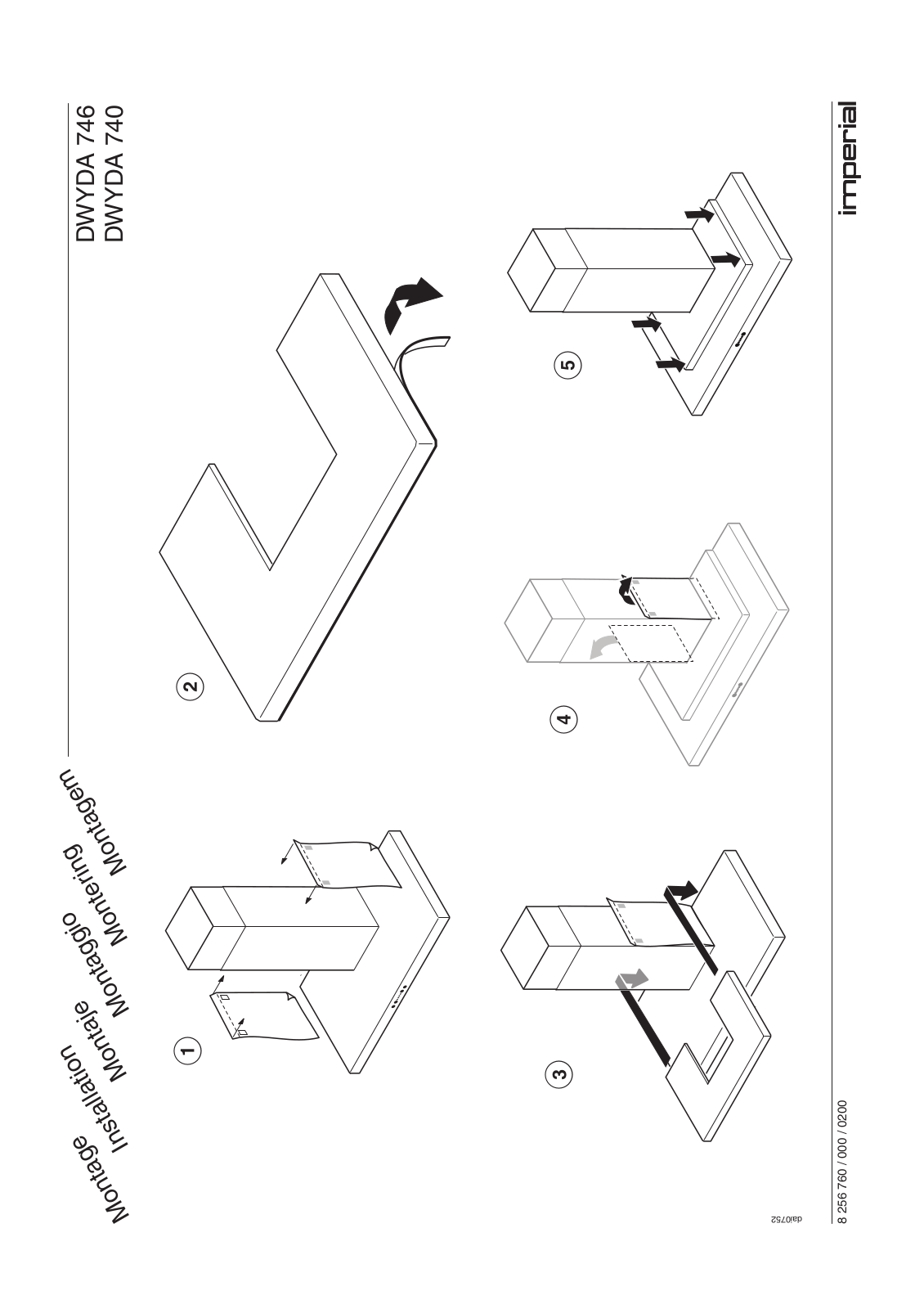 Miele DWYDA 740, DWYDA 746 assembly instruction