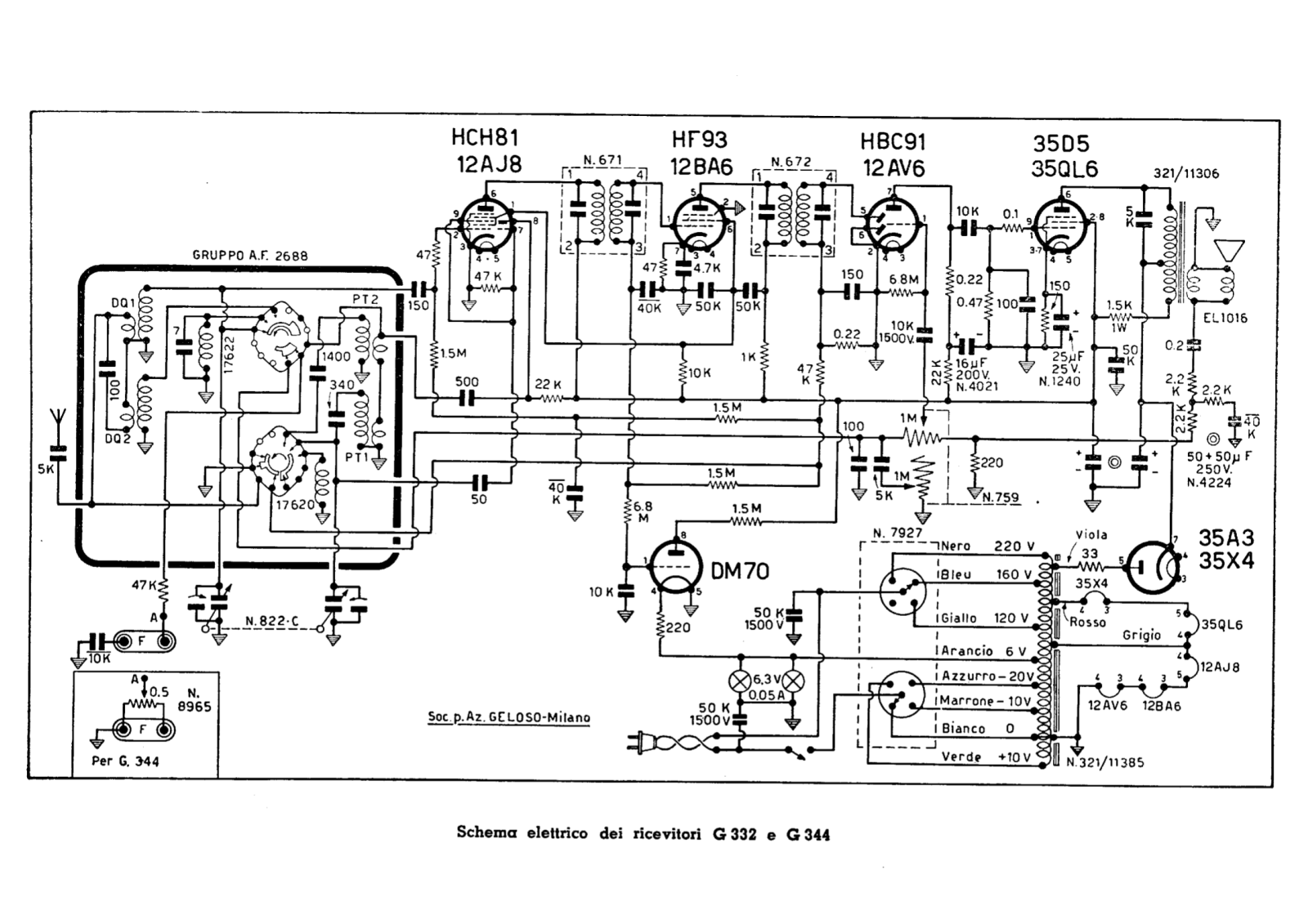 Geloso g332, g344 schematic