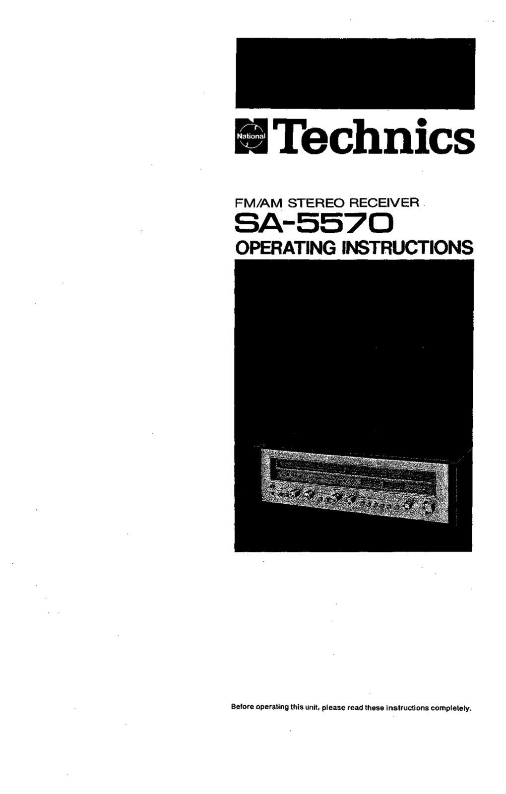 Technics SA-5570 Owners manual