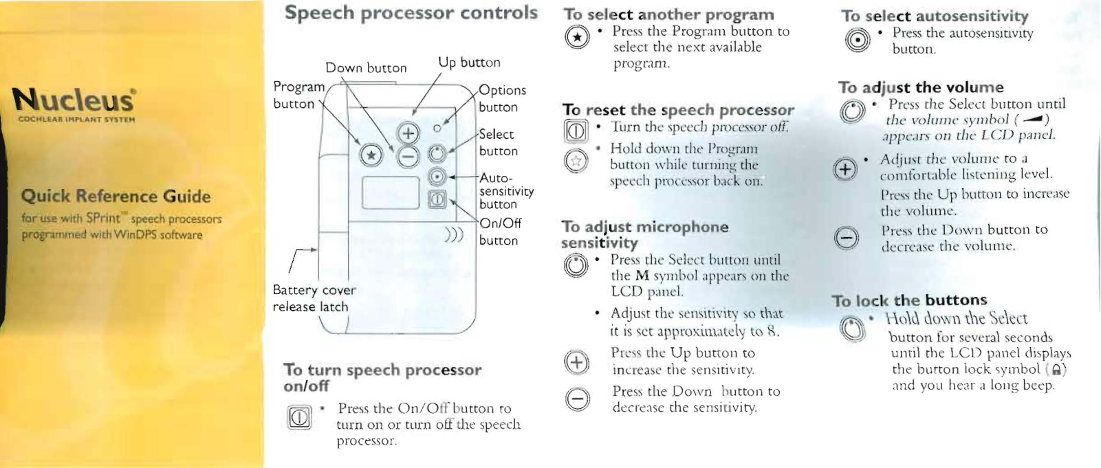 Cochlear Nucleus Quick Reference Manual - ManualMachine.com
