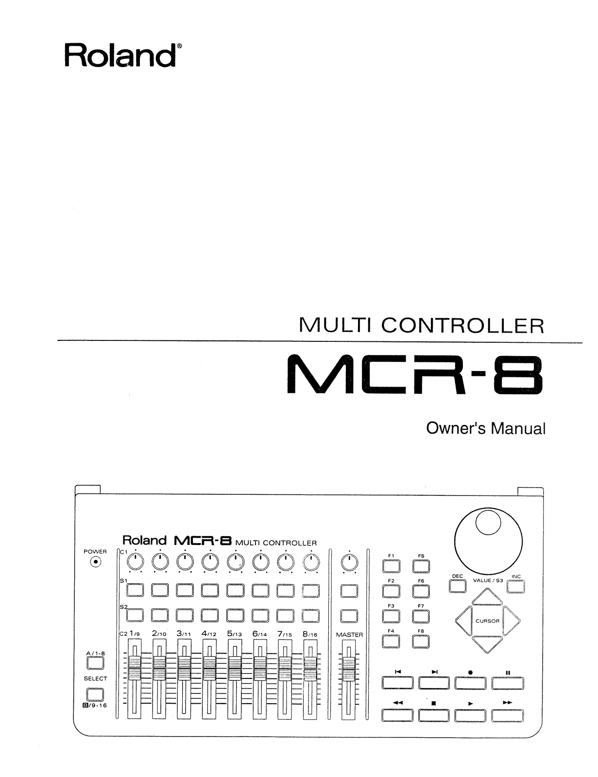 Roland MCR 8 Service Manual