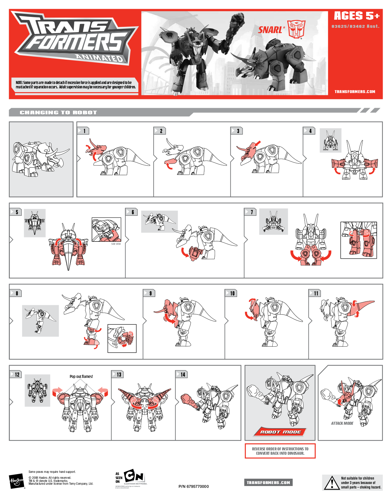 Hasbro TRANSFORMERS ANIMATED SNARL User Manual