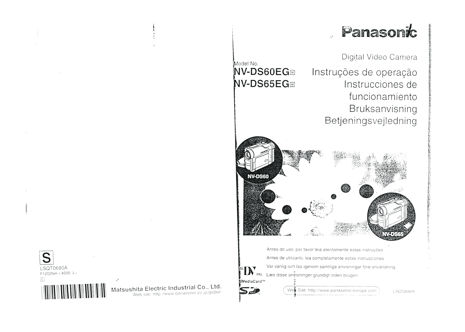 Panasonic NVDS65, NVDS60 User Manual