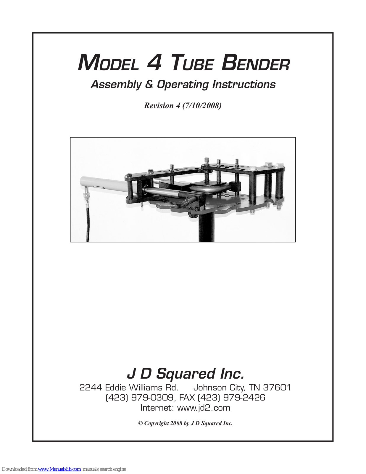 J D Squared 4 Assembly & Operating Instructions - ManualMachine.com