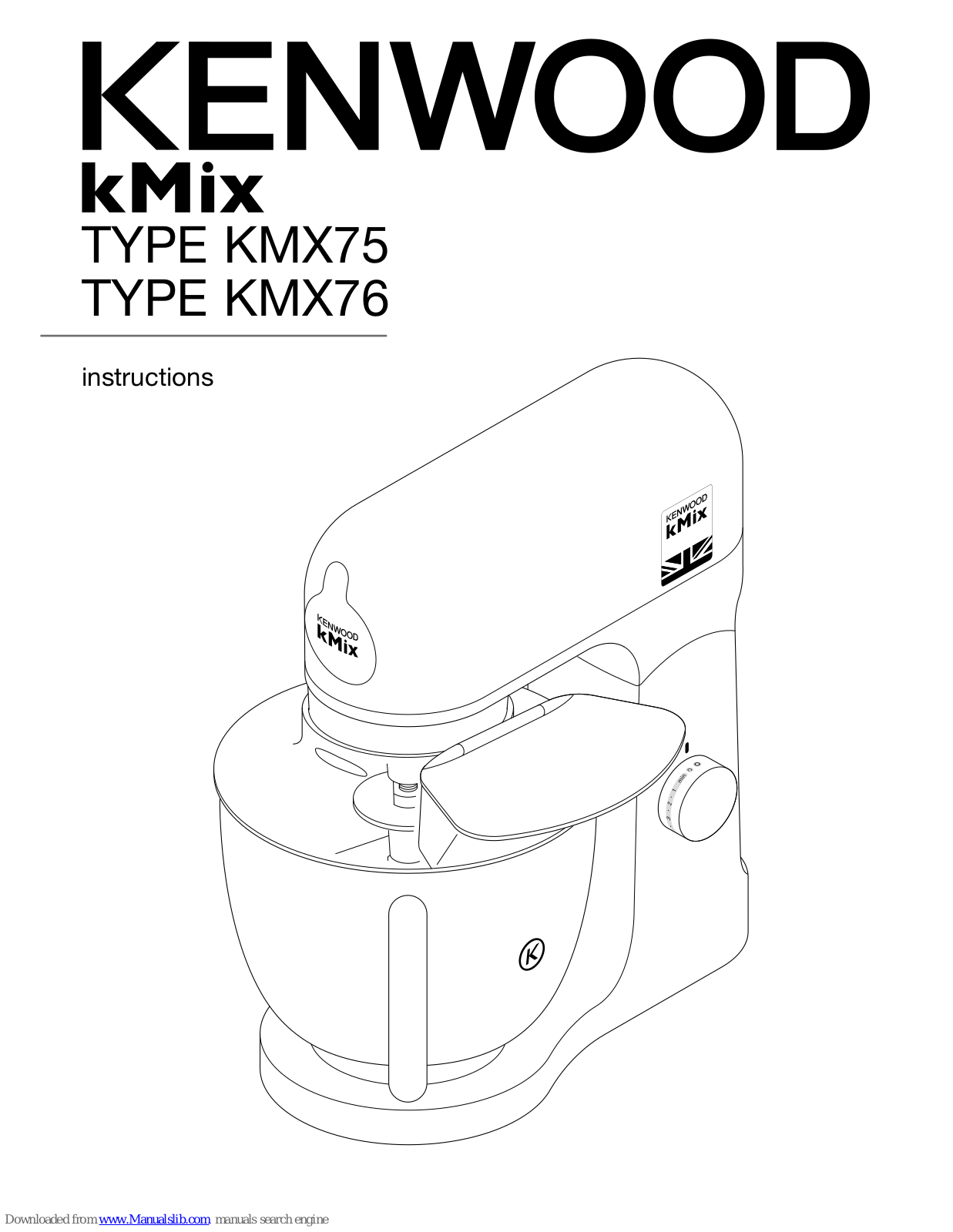 Kenwood kMix KMX75, kMix KMX76 Instructions Manual