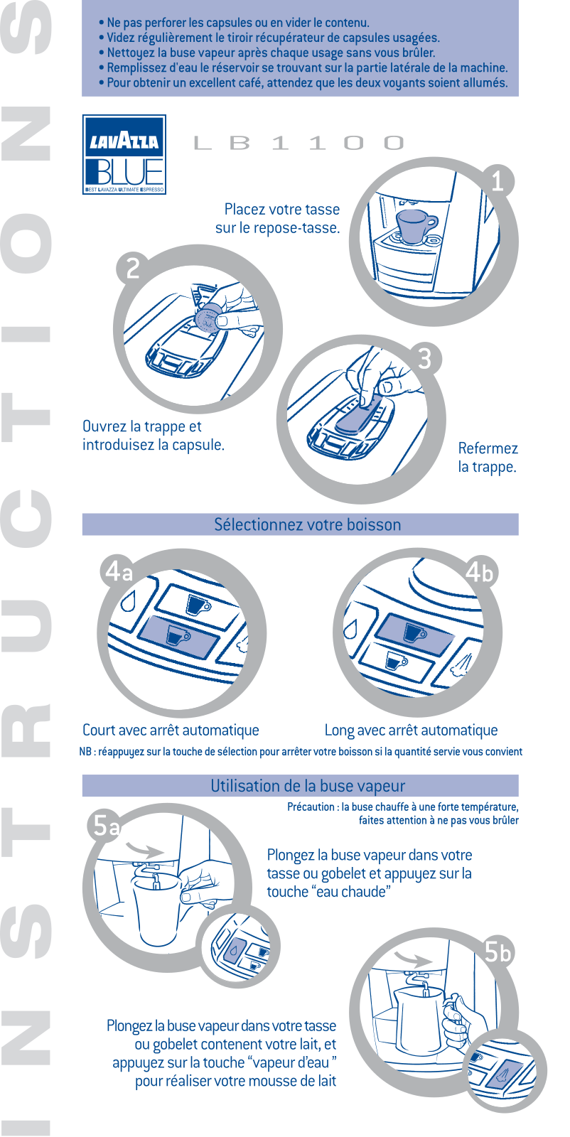 LAVAZZA Blue 1100 User Manual