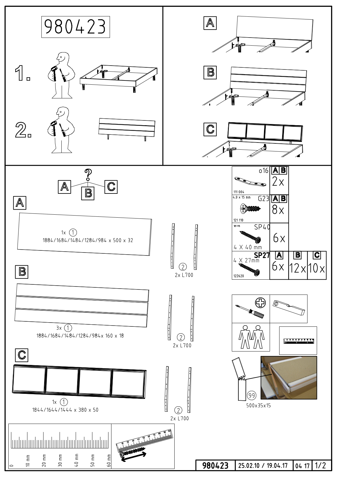 Wimex 980423 Assembly instructions