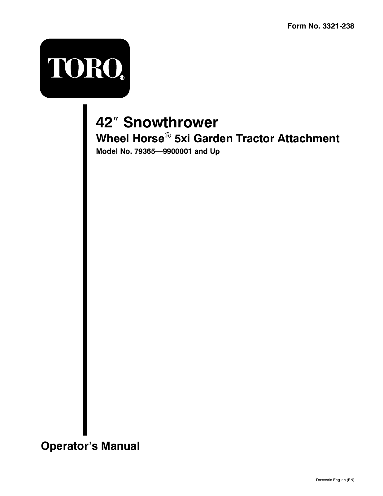 Toro 79365 Operator's Manual