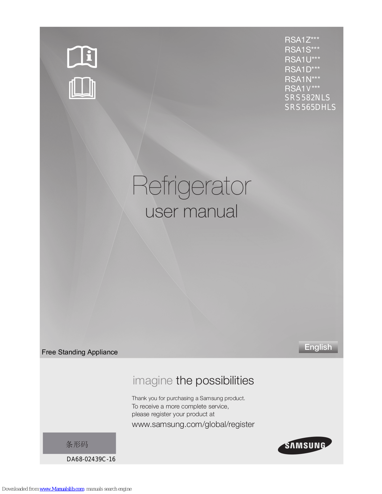 Samsung RSA1V Series, RSA1 Series, SRS582NLS, SRS565DHLS User Manual