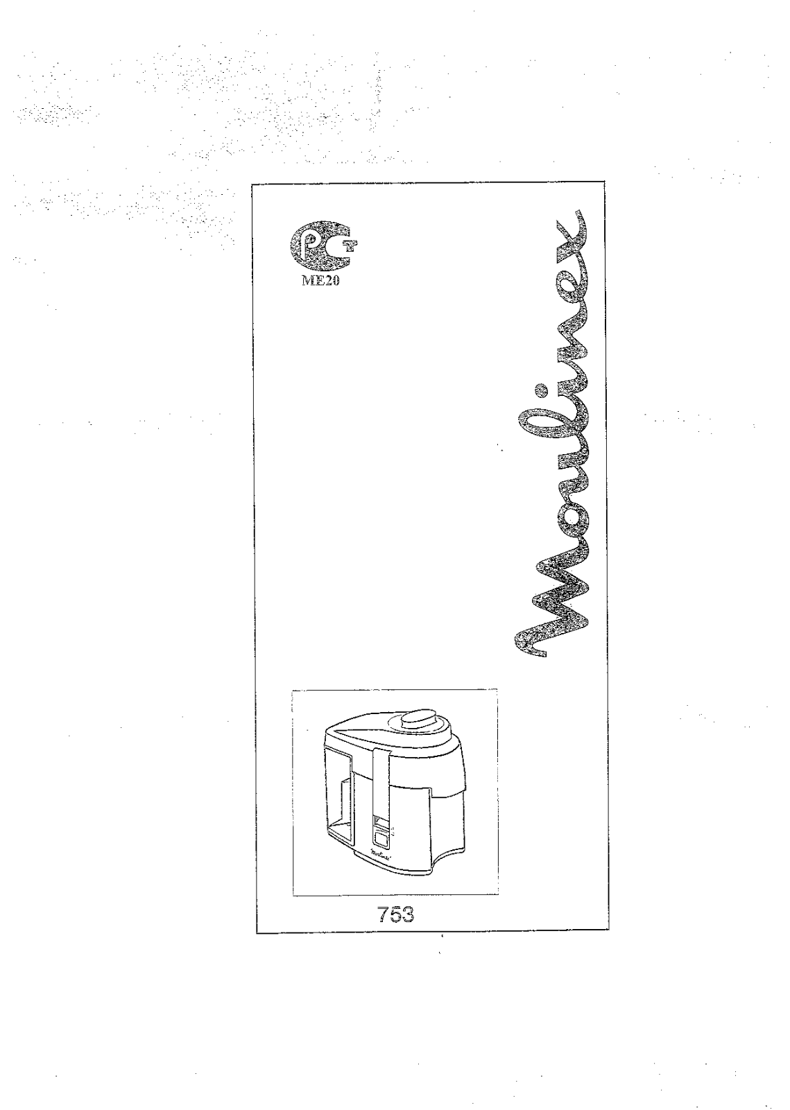 Moulinex A7534K User Manual