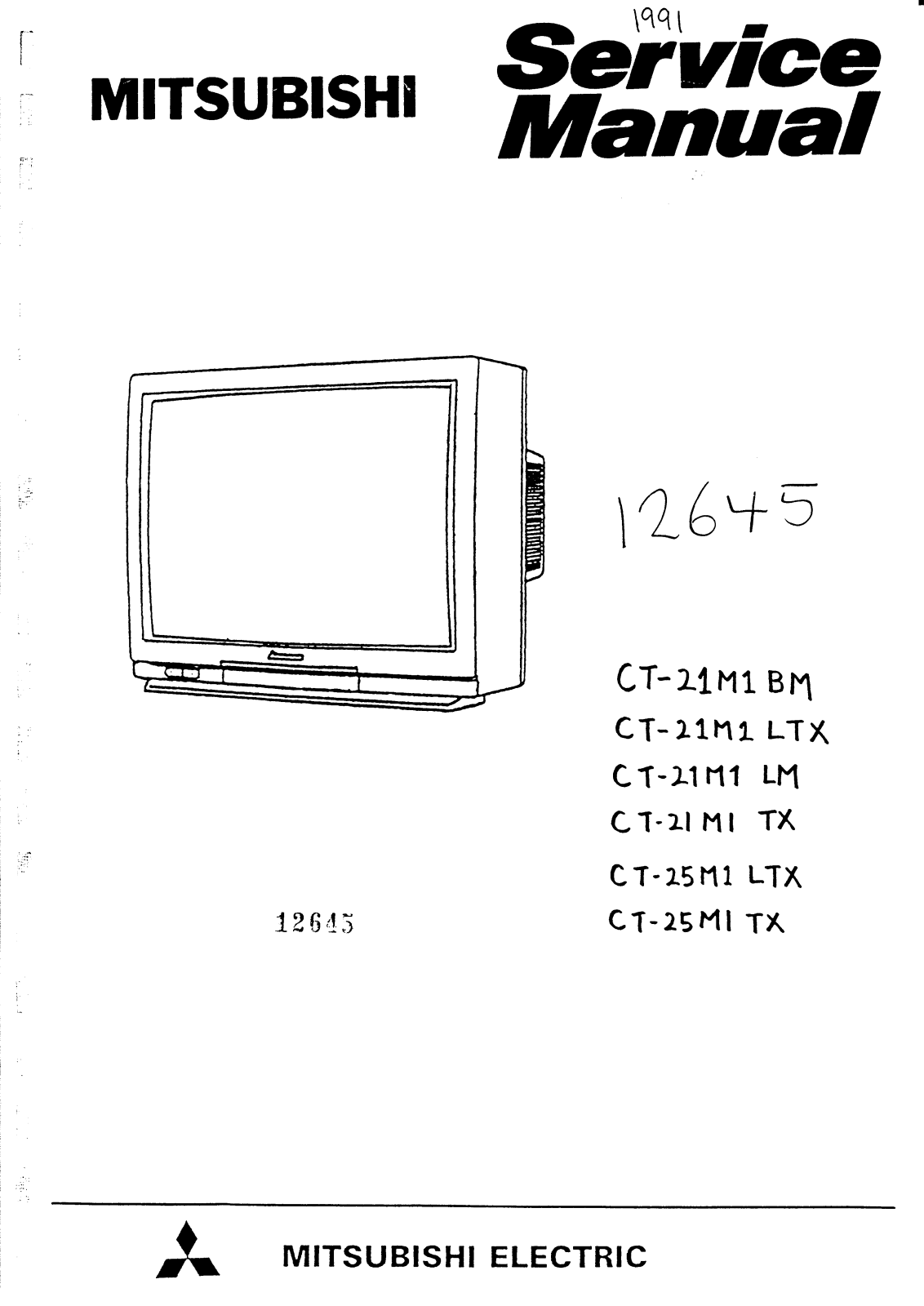 MITSUBISHI CT21M1BM, CT21M1LTX, CT21M1LM, CT21M1TX, CT25M2LTX Service Manual