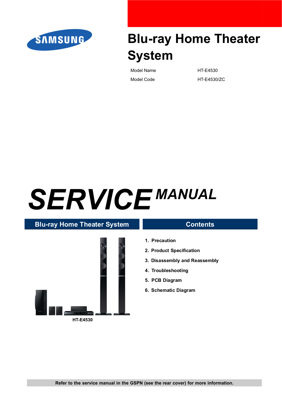 Samsung HT-E4530 Schematic