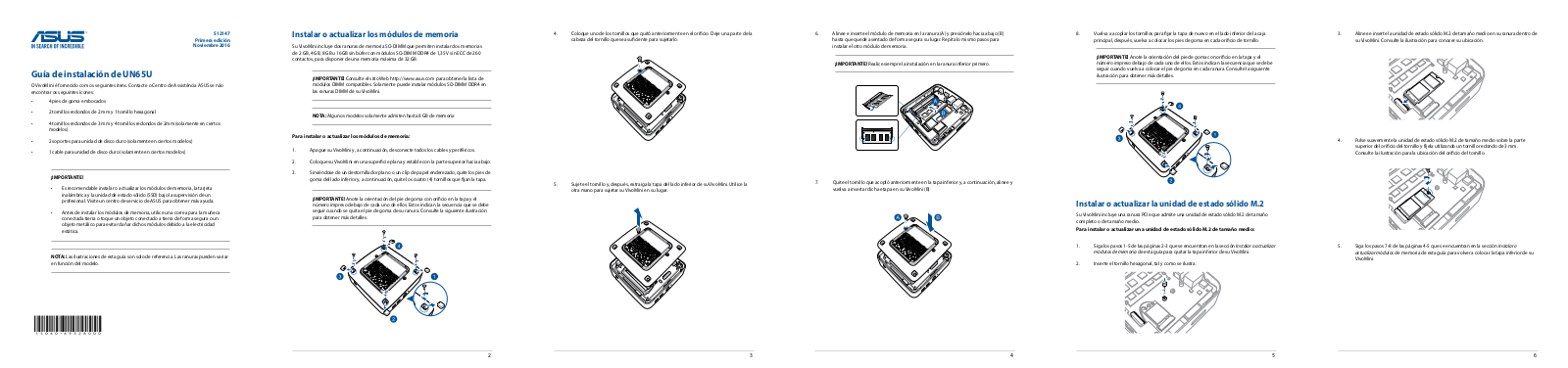 Asus UN65U Installation Guide