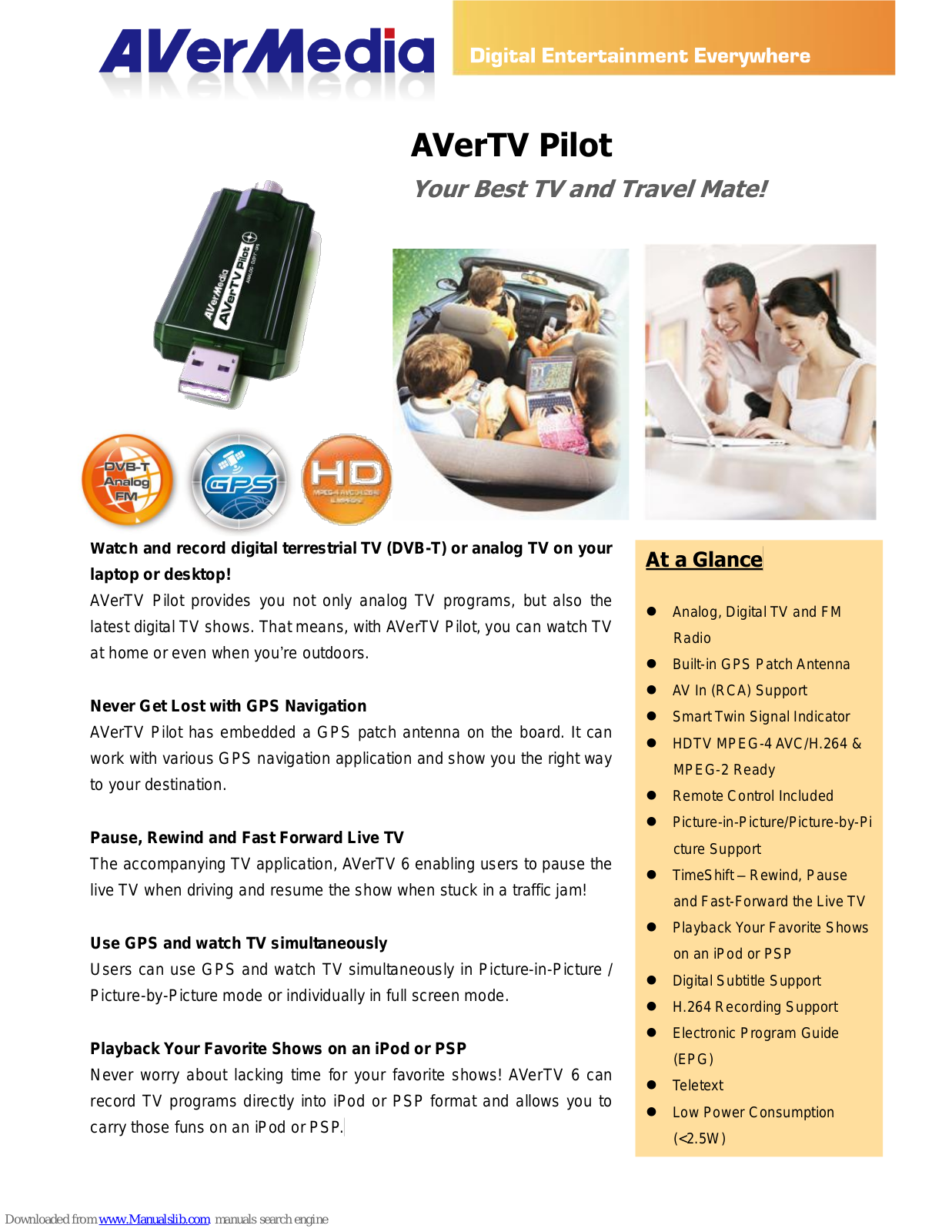 Avermedia AVerTV Pilot Specifications - ManualMachine.com