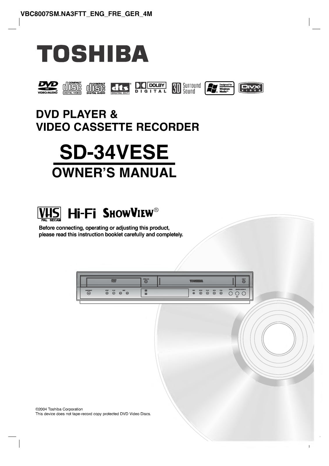 LG SD-34VE-S-TE User Manual