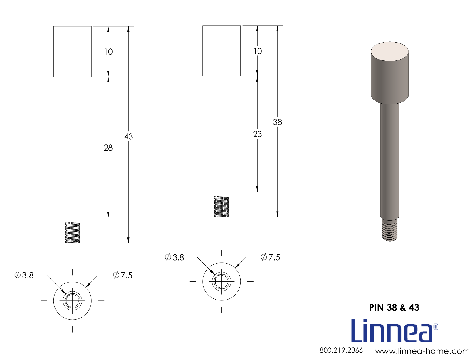 Linnea LNNE8863 Dimensions - ManualMachine.com