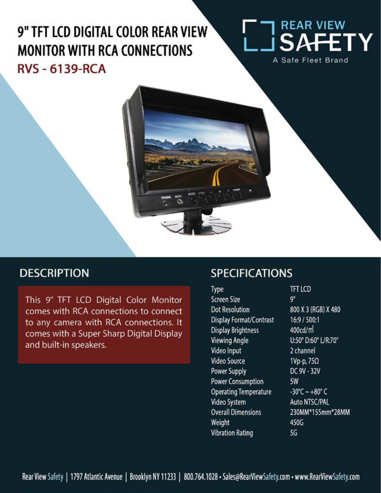 RVS Systems RVS-5500, RVS-5501, RVS-5502 Specsheet