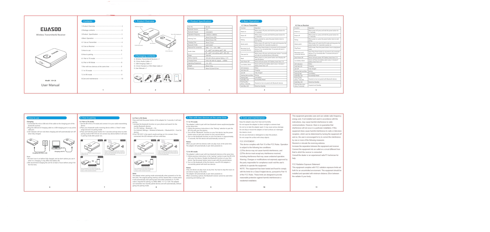 SKY WING Communication Electronics KH26 Users Manual