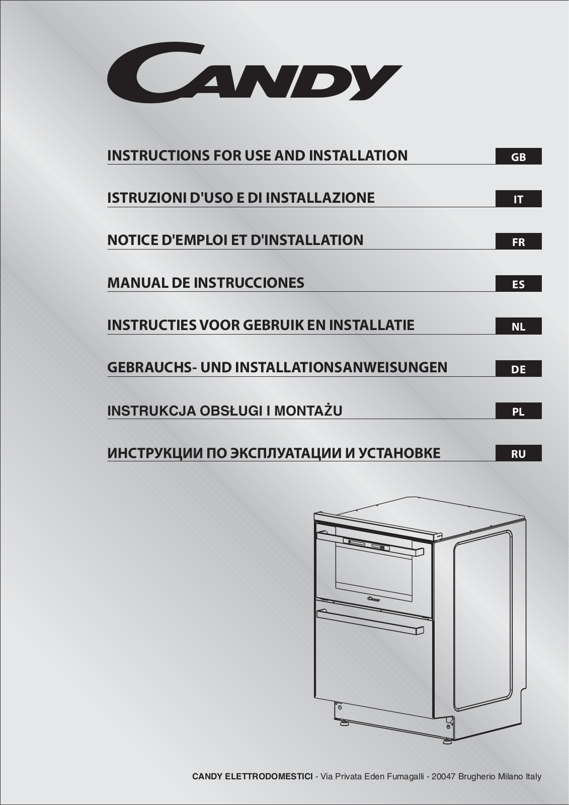 Candy DUO 609 X User Manual