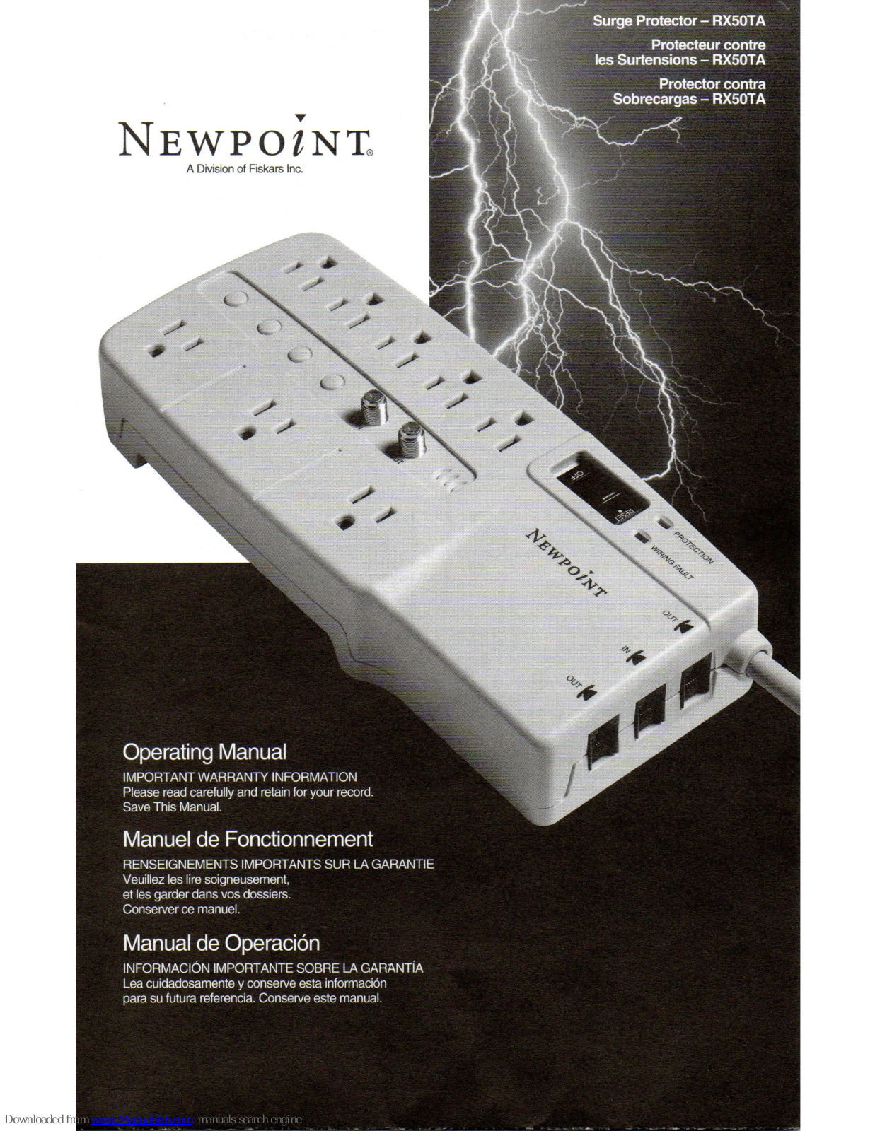 Newpoint RX50TA Operating Manual - ManualMachine.com