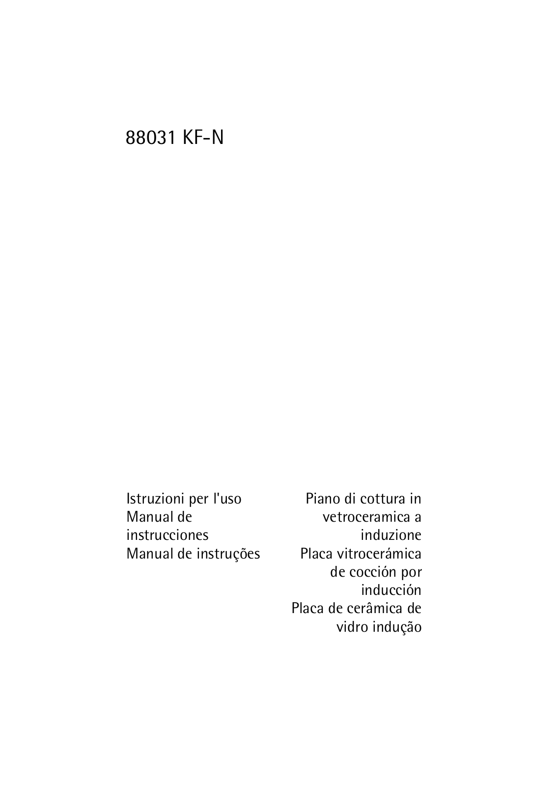 AEG 88031 KF-N User Manual