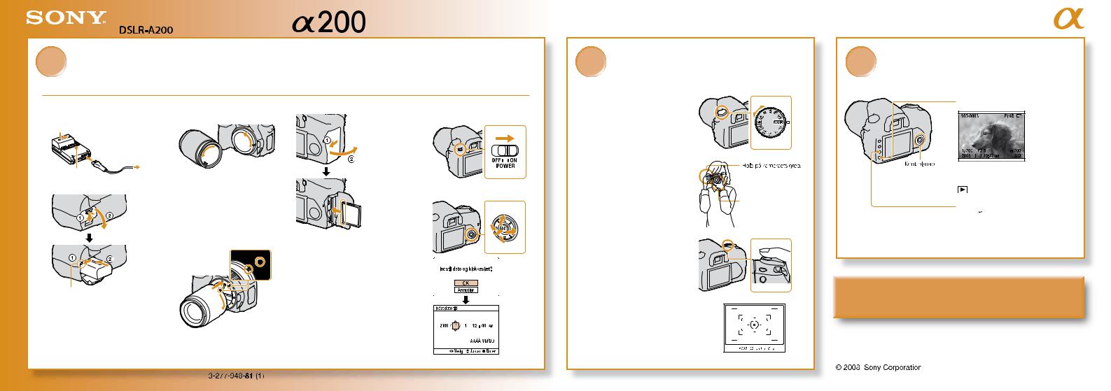 Sony DSLR-A200 User Manual