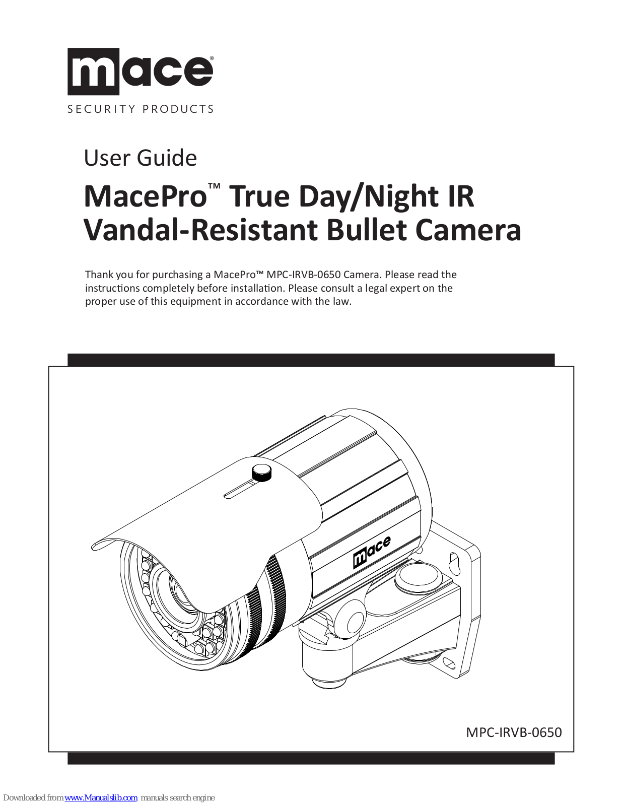 Mace MPC-IRVB-0650, MPC-IRVB-2812 User Manual