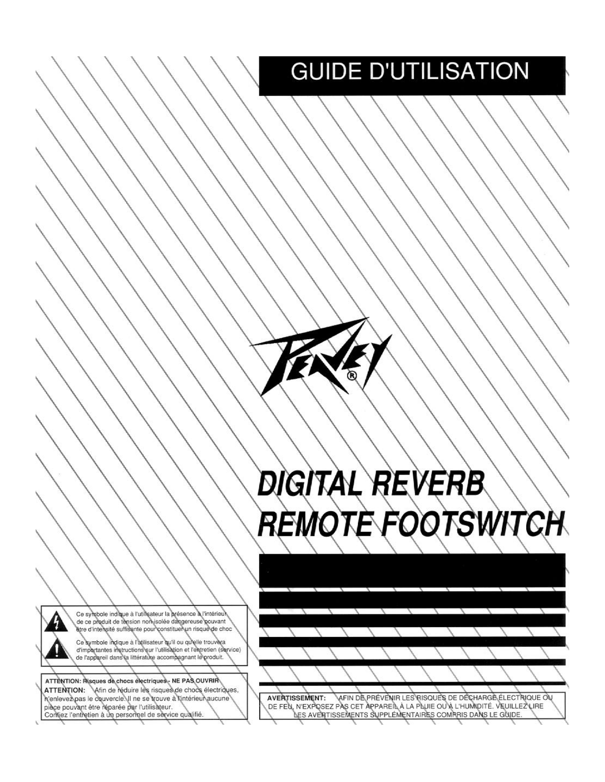 Peavey Digital Reverb Remote Footswitch Operating Manual