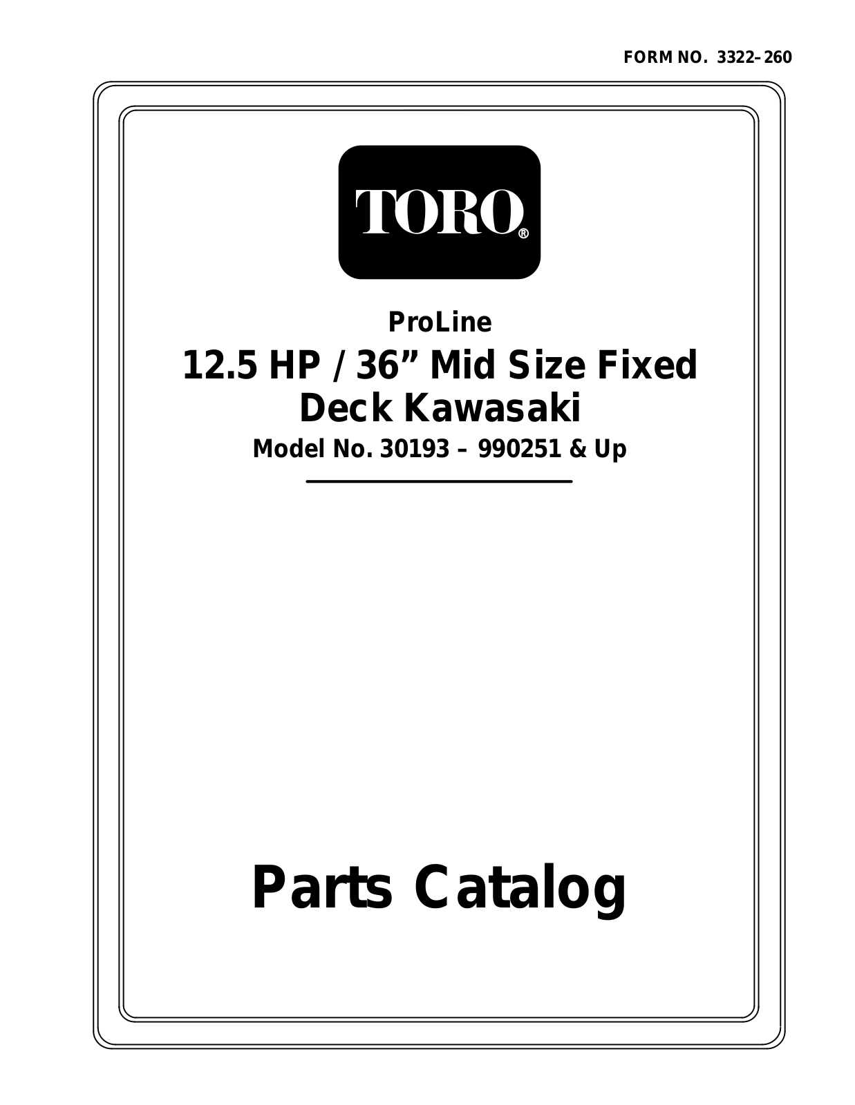 Toro 30193 Parts Catalogue