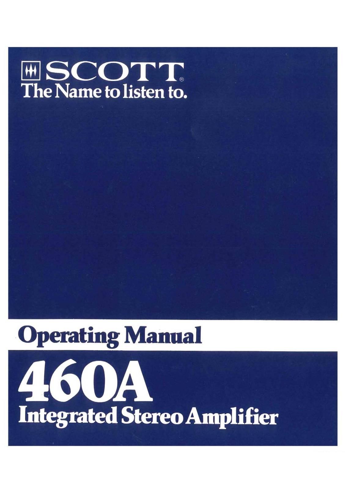 Scott 460A Owners Manual