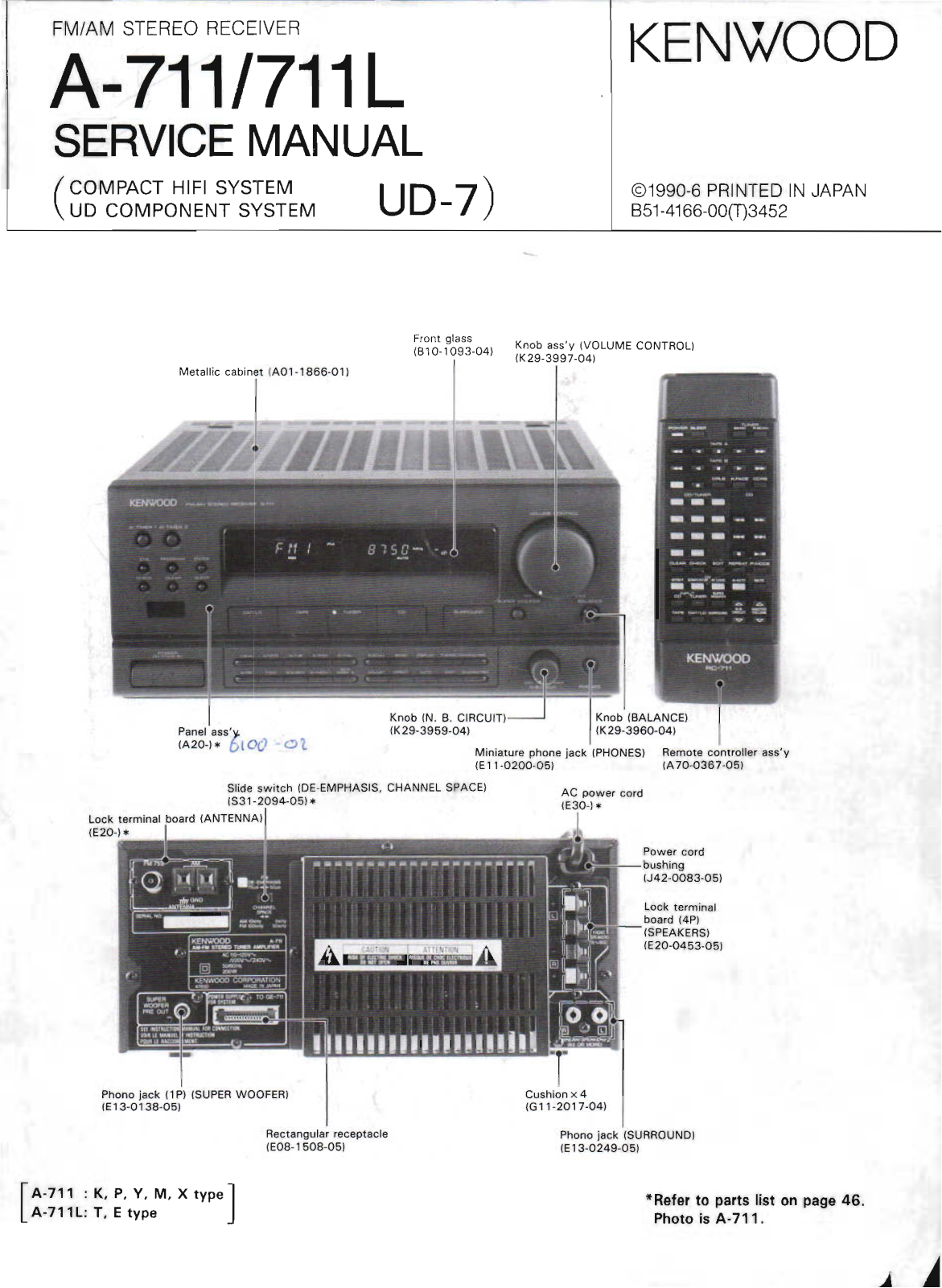 Kenwood A-711-L Service Manual