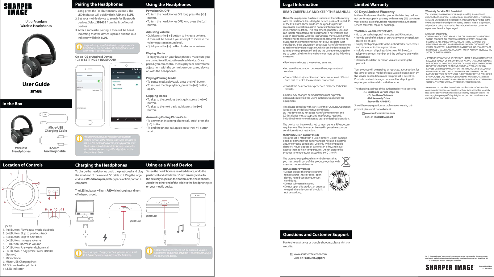 Sharper image SBT658 User Manual