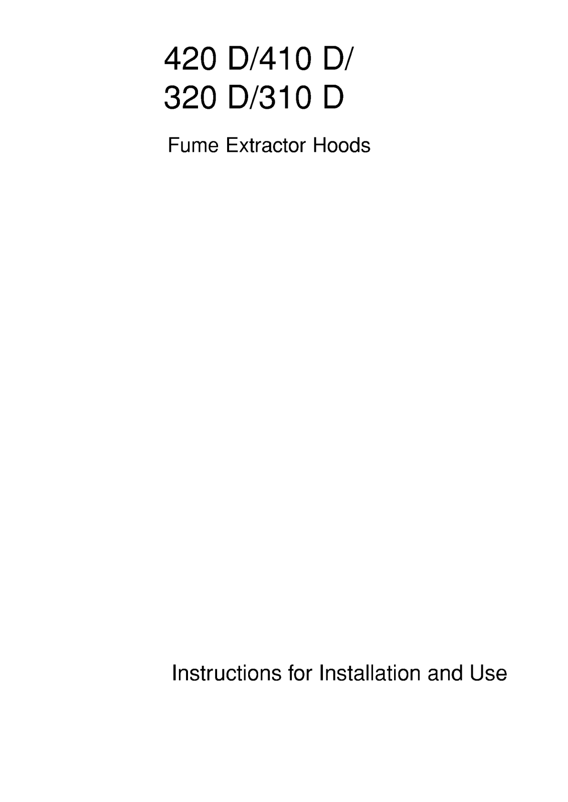 AEG-Electrolux 320DW, 320DD User Manual