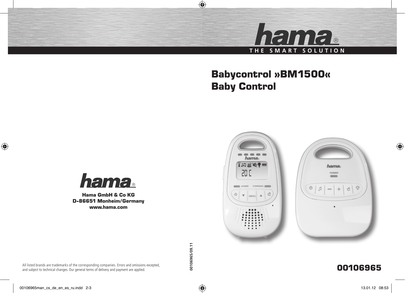 HAMA BM1500 User Manual