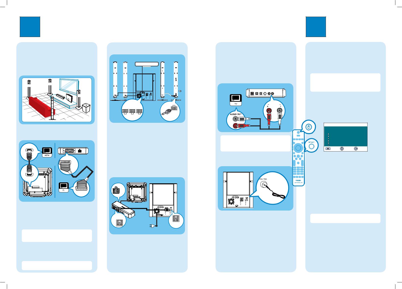 Philips HTS9810 Quick start guide