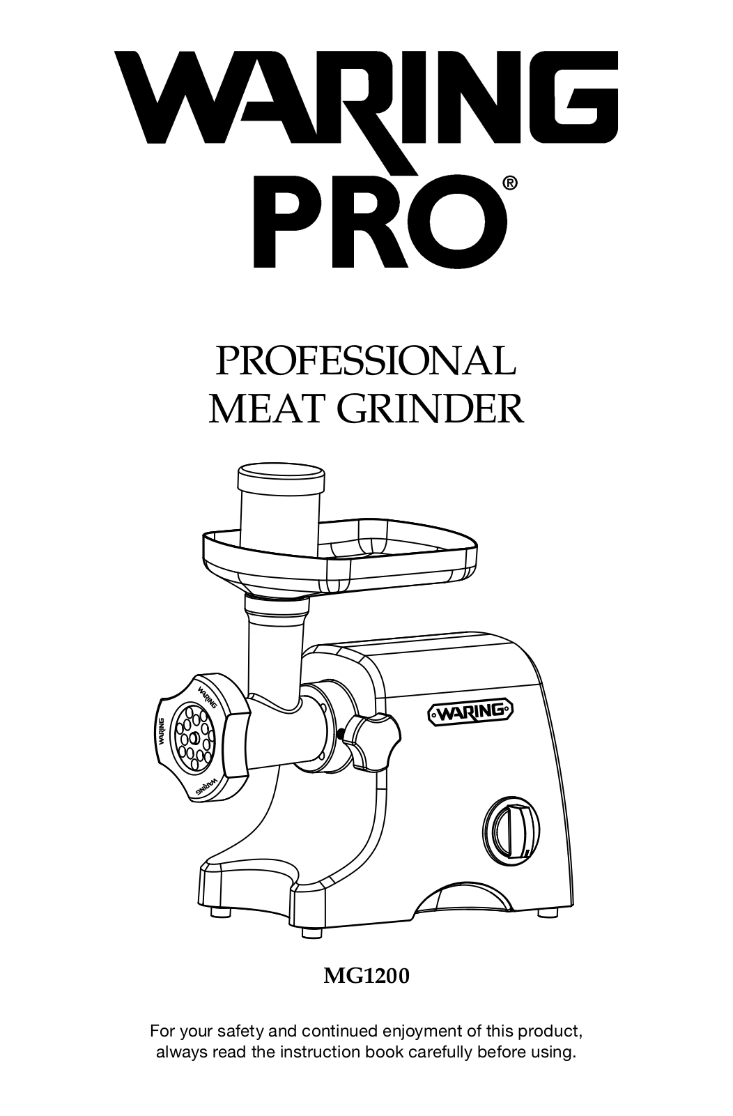 Waring Pro MG1200 User Manual