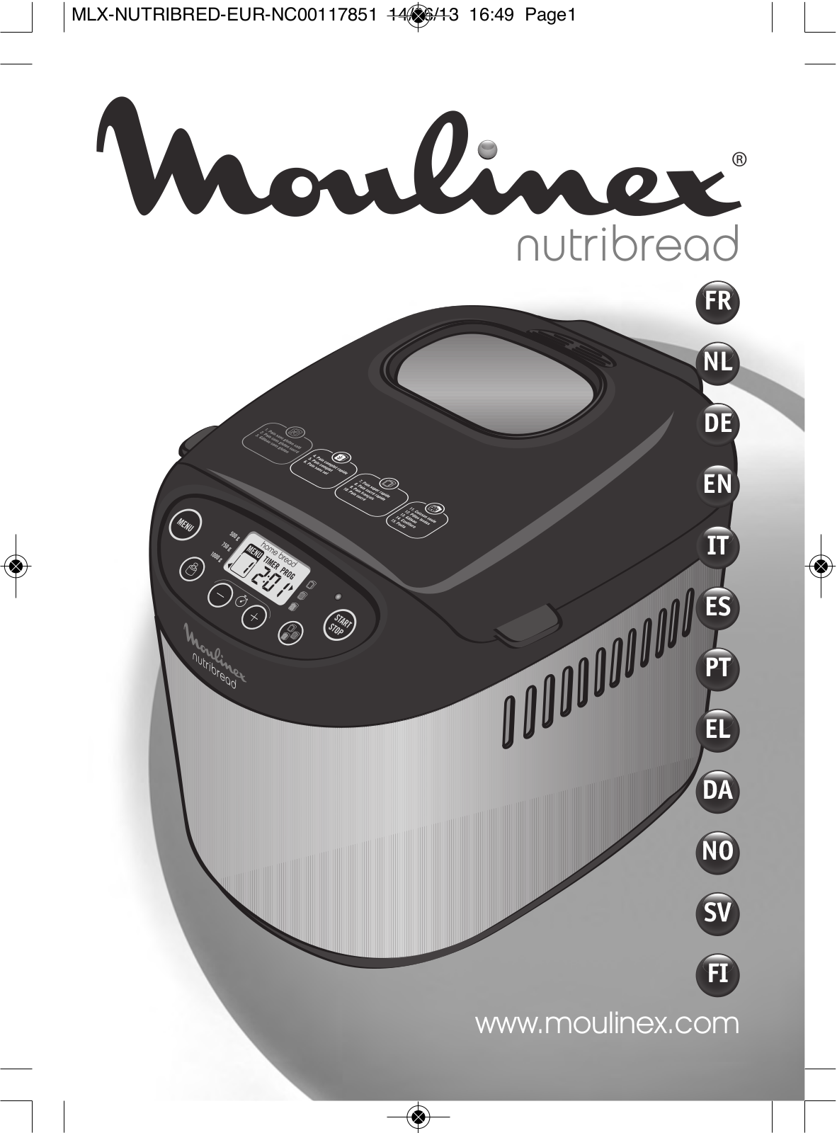 Moulinex NUTRIBREAD user Manual